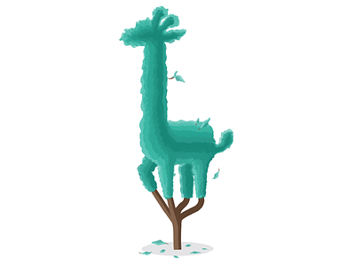 So this is 🦒 Topiary apple pencil giraffe hedges illustration pruning shrub topiary