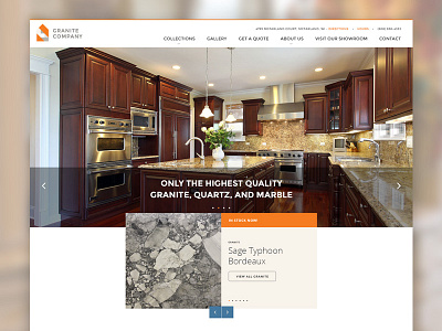Granite Company granite home kitchen slider web website website design