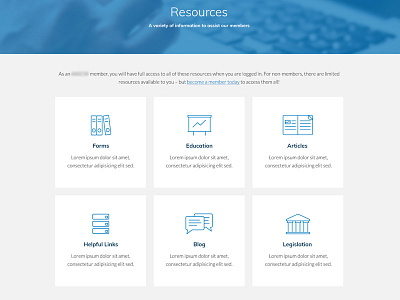 Resource Library articles blog design documents library resource ui website
