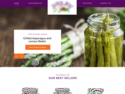Home Page Sneak ecommerce food jars pickle products shop website