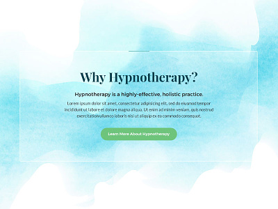 Why Hynoptherapy? callout holistic hypnosis hypnotherapy watercolor web website