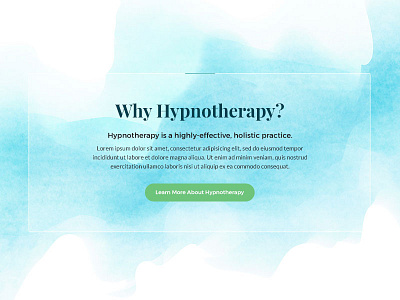 Why Hynoptherapy? callout holistic hypnosis hypnotherapy watercolor web website