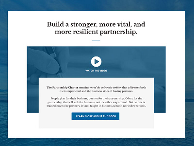 Homepage blue video web design website website design