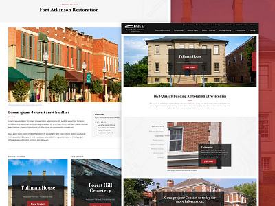 Historic Restoration home projects services web design website