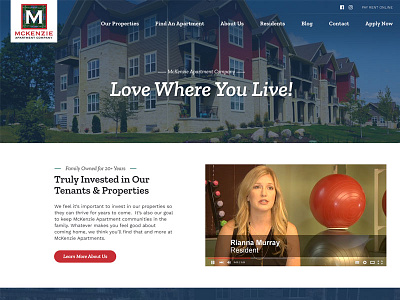 Mckenzie Apartments apartments design responsive web design website