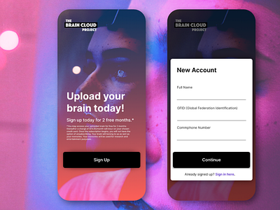The Brain Cloud Project - Sign Up 2