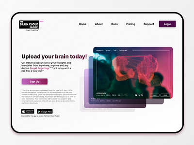 The Brain Cloud Project - iPad Pro concept design figma ui ui design uidesign