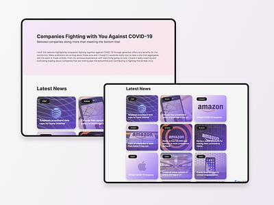 Companies Fighting with You Against COVID-19 design shipped ui ui design uidesign webflow website