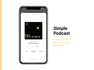 Simple Podcast app (Figma) app design figmadesign ui ux