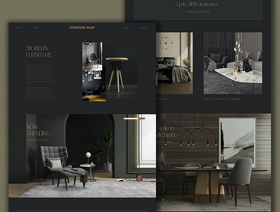 Furniture store landing page adobe xd app app design application branding company contemporary creative dailyui dailyuichallenge dark desktop furniture store website landing page landing page design ui ui design ux web design website design