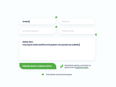 Ecological contact form button contact contactform eco form green input leaf leaves