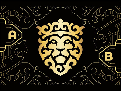 Lion credit card design credit card design elegant lion logo design lion logo design lion shield luxury lion logo design ornamental design