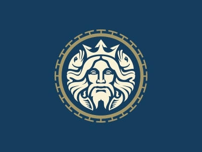Neptune Logo ancient fish greek god harpoons mythology neptune poseidon sea trident triton