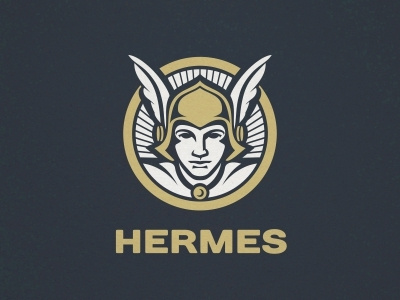 Hermes Logo greek god helmet hermes mercury mithology wings