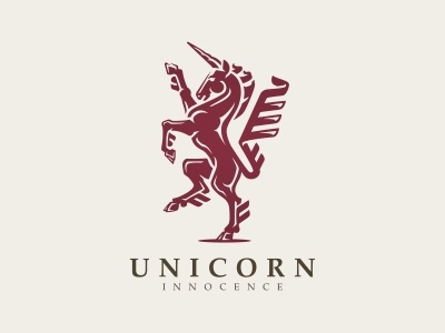 Unicorn Logo heraldry horn horse nature proud unicorn