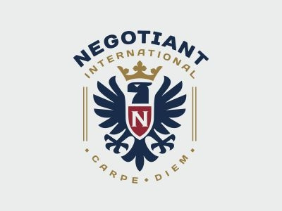 Logo Negotiant International crown eagle heraldry logo vintage logo