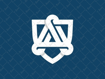 Shield Letter A logo for sale