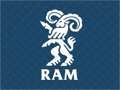 Ram Logo animal logo heraldry horns logo for sale proud ram sheep