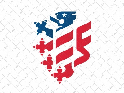 USA Heraldic Lion Logo coat of arms crest flag heraldry lion logo for sale shield star usa