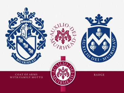 Personal insignia / logo crest heraldry initial letter design logo crest oak leaf design seal design