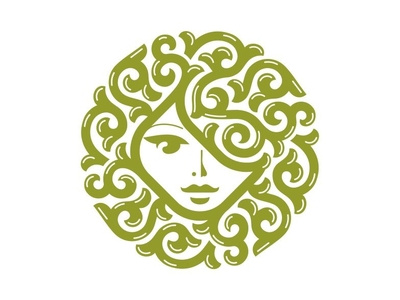 Woman head logo cute logo feminine logo hairdresser logo human head logo ornamental logo woman head logo