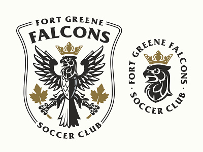 Falcons soccer club logo crowned falcon logo falcon head logo falcon logo football logo heraldry logo shield logo soccer club logo sports logo