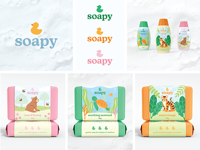 Soapy brand identity branding graphic design logo packaging soap soap logo soap packaging