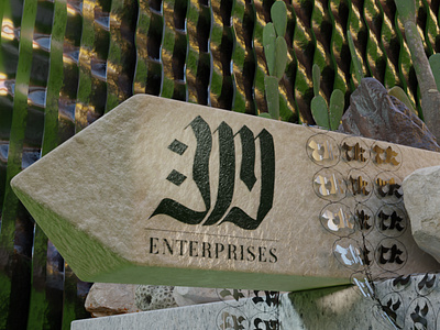 J.M. Enterprises 3d abstract calligraphy graphic design logo logotype