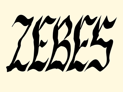 "ZEBES" logotype project calligraphy design graphic design illustration logo logotype