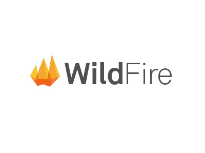 Software Logo branding fire flat geometric icon logo multiply opacity poly polygon software wild