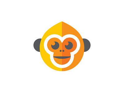 Monkey Icon animal chimp dual tone flat icon logo monkey