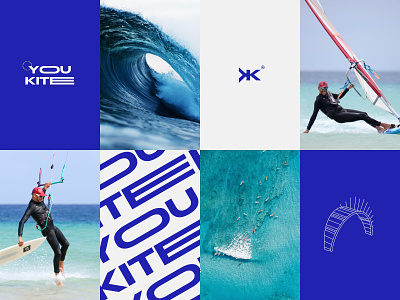 YouKite | Branding blue branding cap font kite kitesurf kitesurfing logo logomark logotype moodboard ocean surf tshirt typo typography wave windsurf wing
