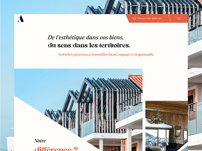 Anthélios - Website branding luxury premium real estate ui ux website