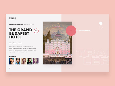 Netflix Collection — The Grand Budapest Hotel cinema collection movie netflix pink play poster the grand budapest hotel trailer ui ui design website wes anderson