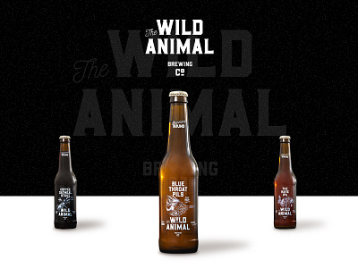 The Wild Animal Brewing Co. - Logo & Packaging black craft beer design identity illustration ipa logo nice packaging webdesign white