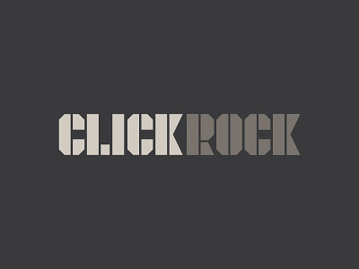 Click Rock Logo construction logo stencil typography