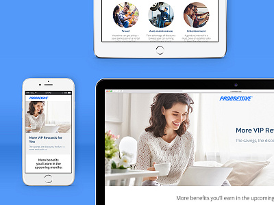 Progressive Loyalty Landing Page insurance landing page mockup progressive responsive ui design ux design website