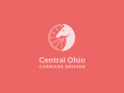 Carriage Driving Logo brand branding carriage circle clean horse logo logotype mark simple