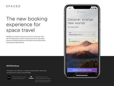#SPACEDchallenge App Overview animation app design booking design flights interaction microinteraction space spacedchallenge travel ux