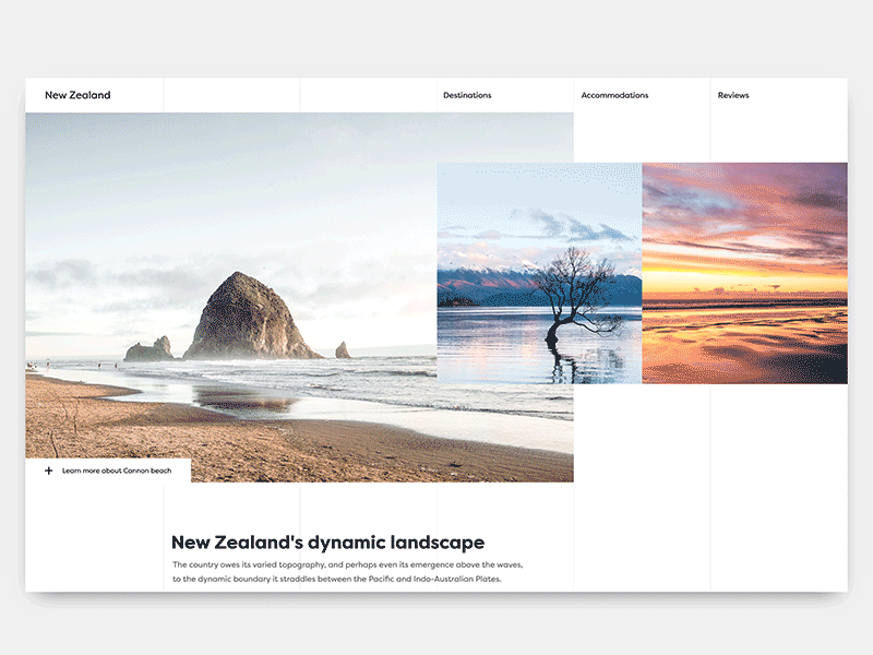 New Zealand (11/15) animation design tools expanding gallery images invision menu transition website