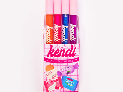 Lip Gloss Packaging Design - Kendi branding illustration logo design packaging packaging design typography