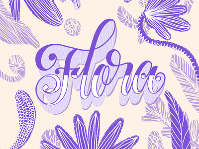 Floral design lettering design floral design illustration lettering lettering procreate logo postcard procreate typography vector