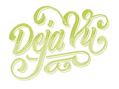 Deja Vu dejavu illustration lettering letters logo procreate typography