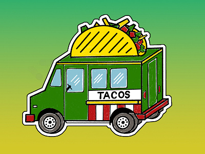 Taco Charm Design illustration ipad procreate