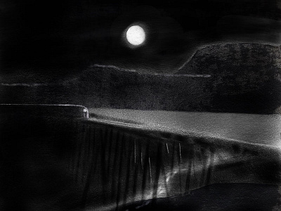 The Zephyr Crossing moon noir procreate