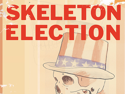 Skeleton Election Song Art illustration ink photoshop