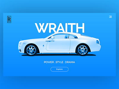 Rolls Royce Landing Redesign banner car design interface landing minimal one page photoshop rolls royce ui ux website