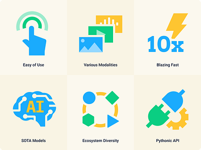 Icon Set For Vector Database Service