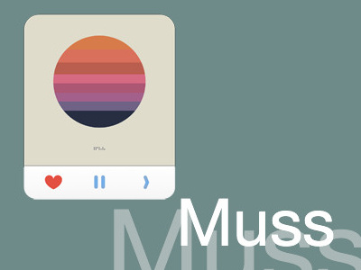 Desktop Music Player - Muss music player ui