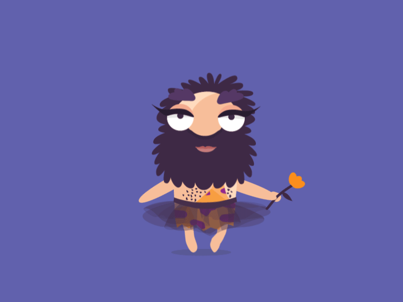 a happy cave man ballet caveman feminine